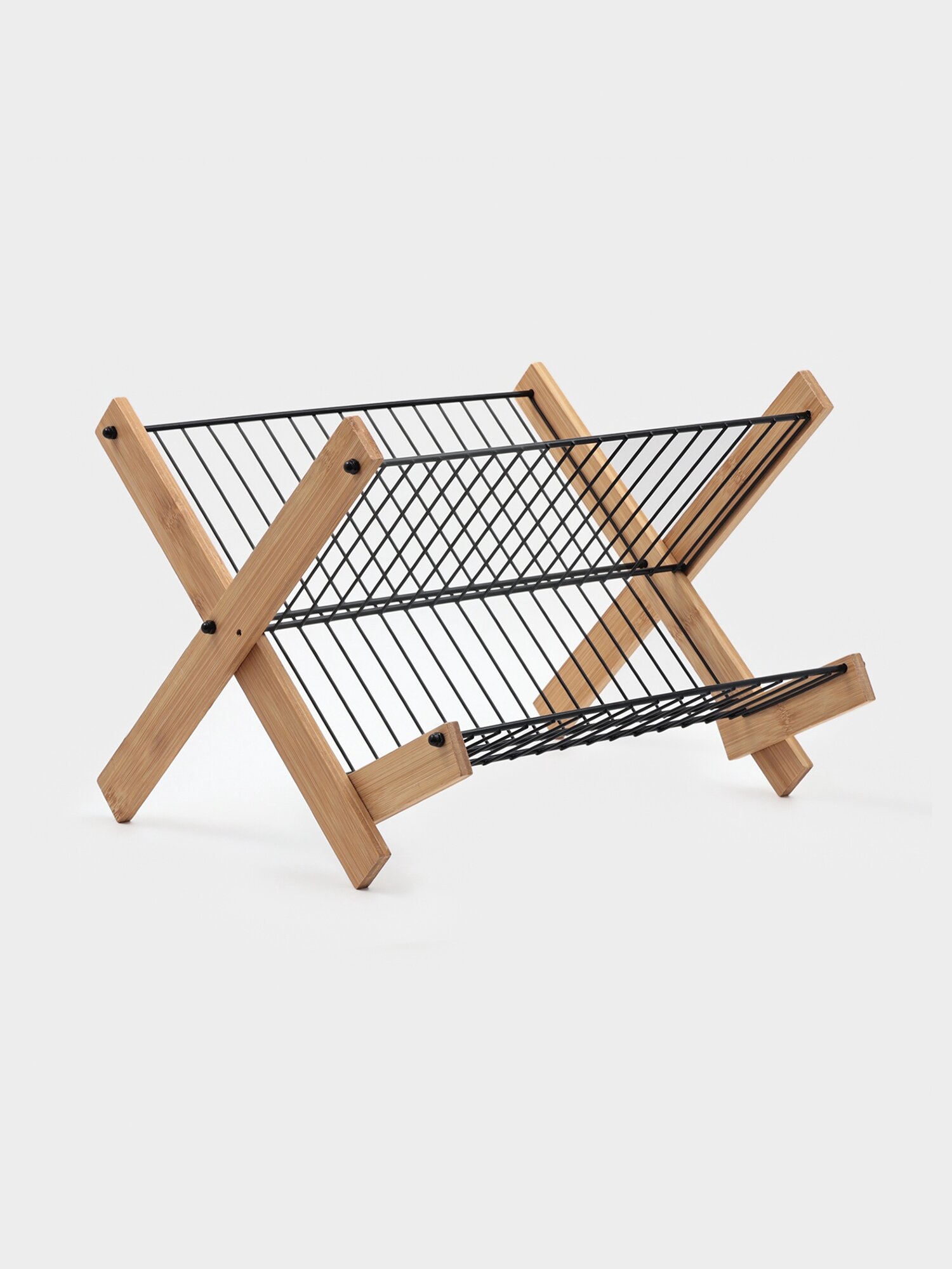 Сушилки Для Посуды Xiaomi Сушилка настольная для посуды "Meli" бамбук, металл, цвет черный