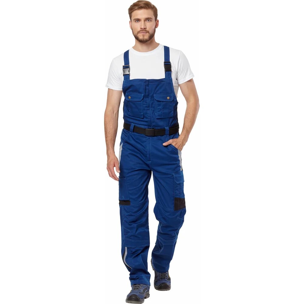 Эксперт Спецодежда Полукомбинезон Азур синий/черный р. 48-50, рост 170-176 6446000067577