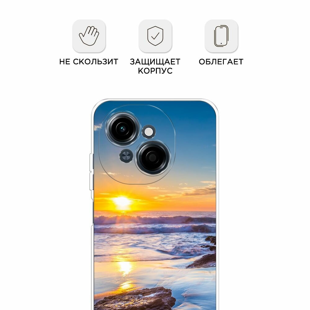 Чехол на Tecno Spark Go 1/Pop 9 / Текно Спарк Go 1/Поп 9 с принтом "Восход 6" — фото 1