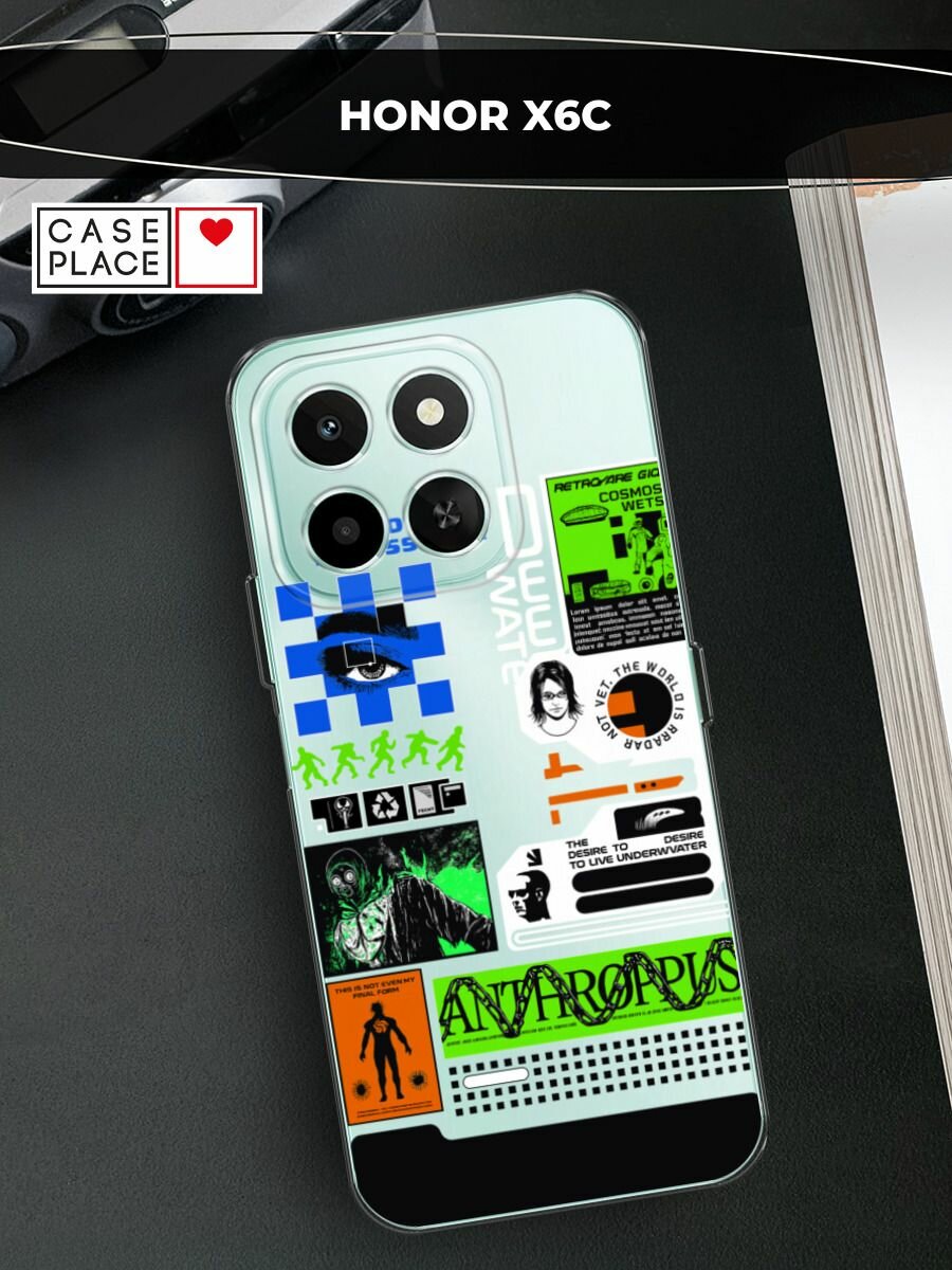 Чехол на Honor X6c / Хонор X6c с принтом "Nothing impossible", прозрачный