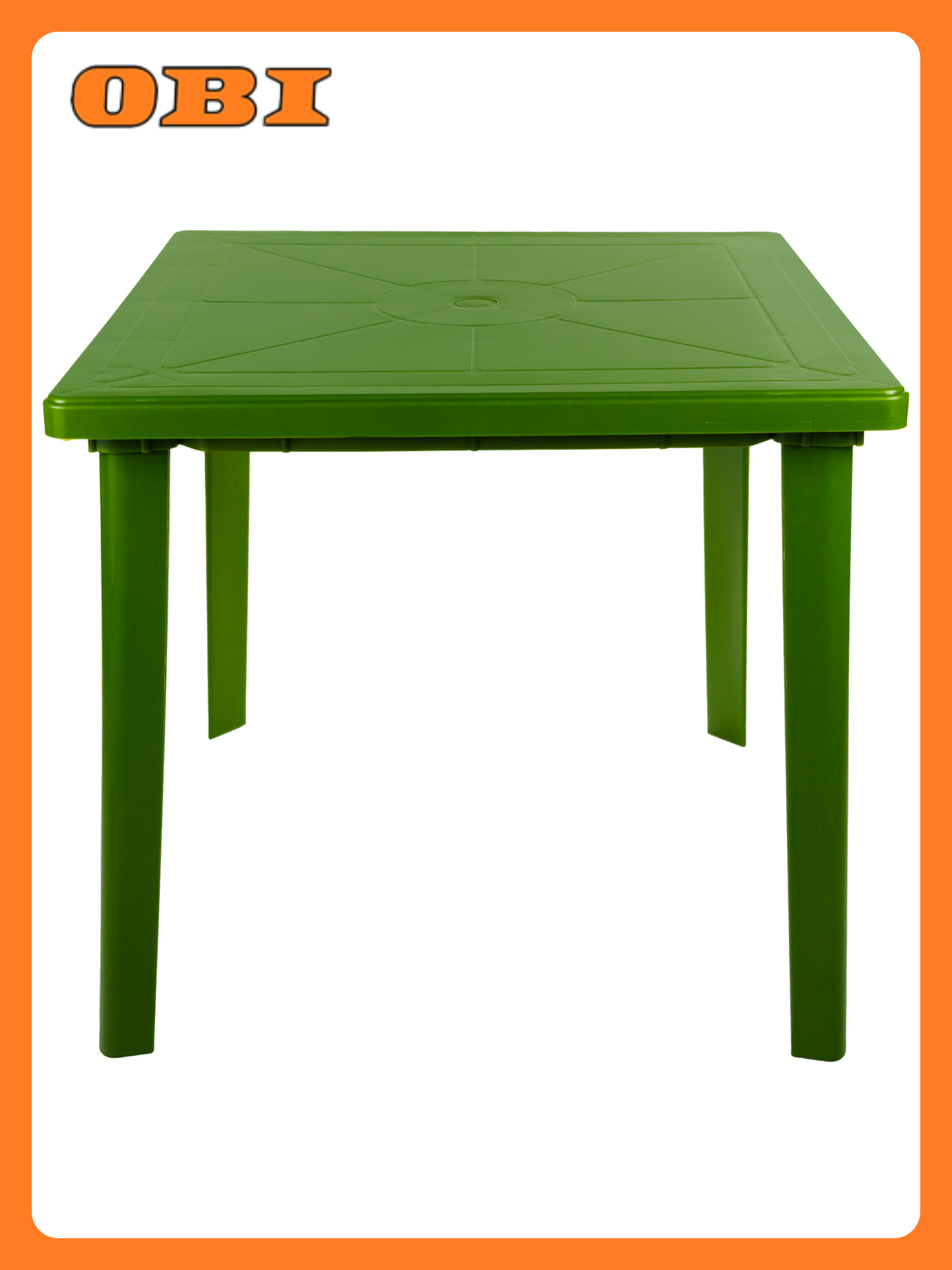 Стол садовый СПГ складной пластик зеленый 80 см x 80 см x71 см