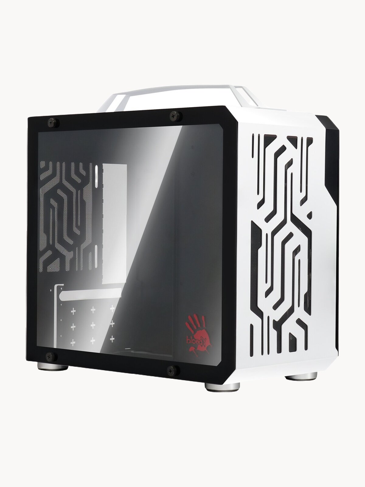 Корпус mATX BLOODY BD-CC110, Mini-Tower, без БП, белый [bd-cc110-wh]