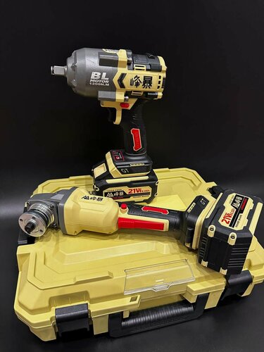 Изображение товара Аккумуляторный набор 2 в 1 Feng Bao, гайковерт 1280 Ушм 5230 в кейсе