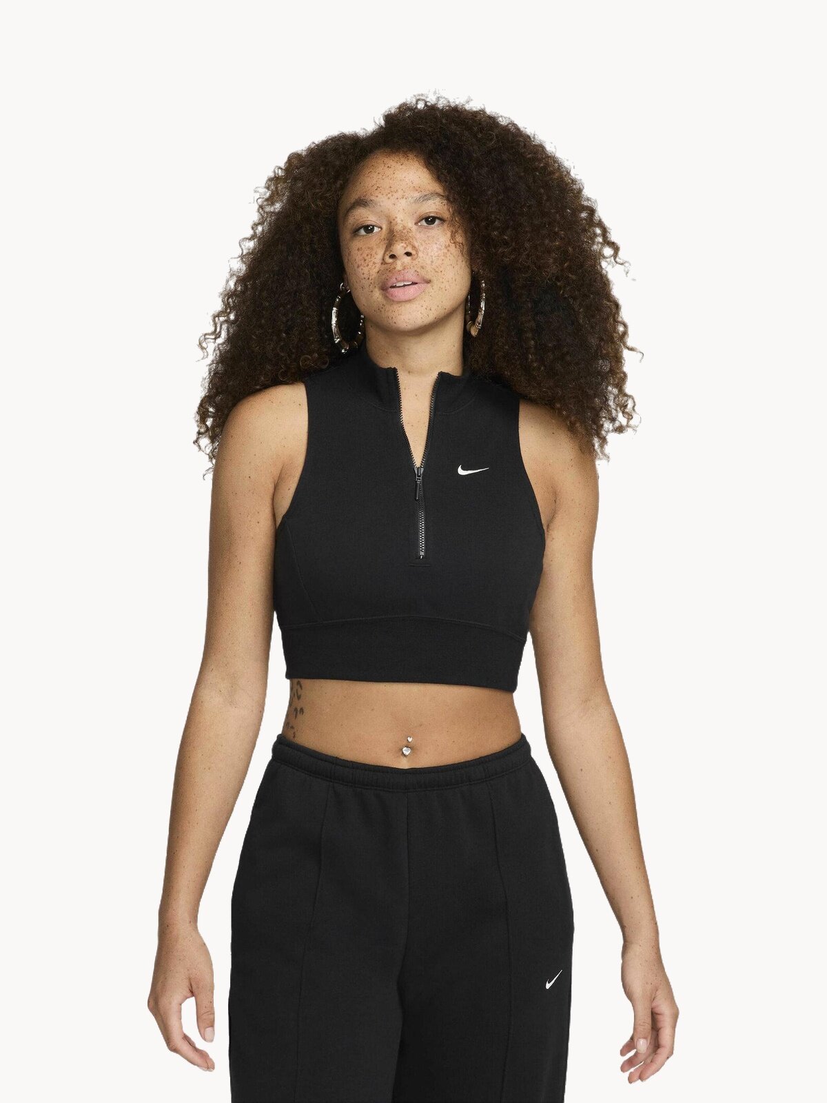 Кроп-топ NIKE Chill Terry, размер M, черный