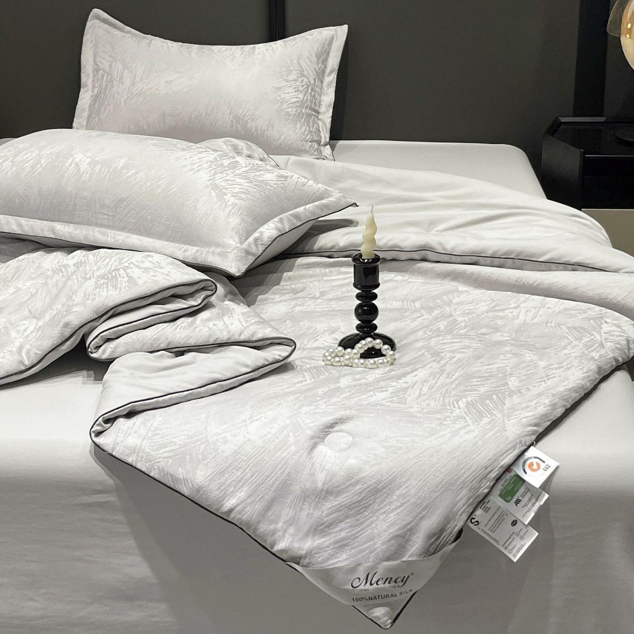 Постельное белье с одеялом евро 200х220 жаккард Mency — фото 1