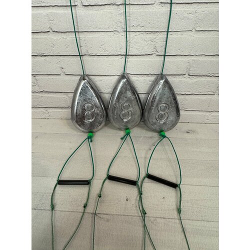 Оснащенные макушатники Ложка 8 унций 223гр на два крючка , комплект из 3-х шт макушатники и жмыховки для рыбалки