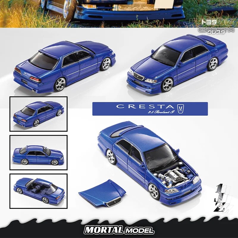 MORTAL 1/64 Toyota Cresta JZX100 紫 Mortal Model Toyota Cresta 1:64, красный – купить в интернет
