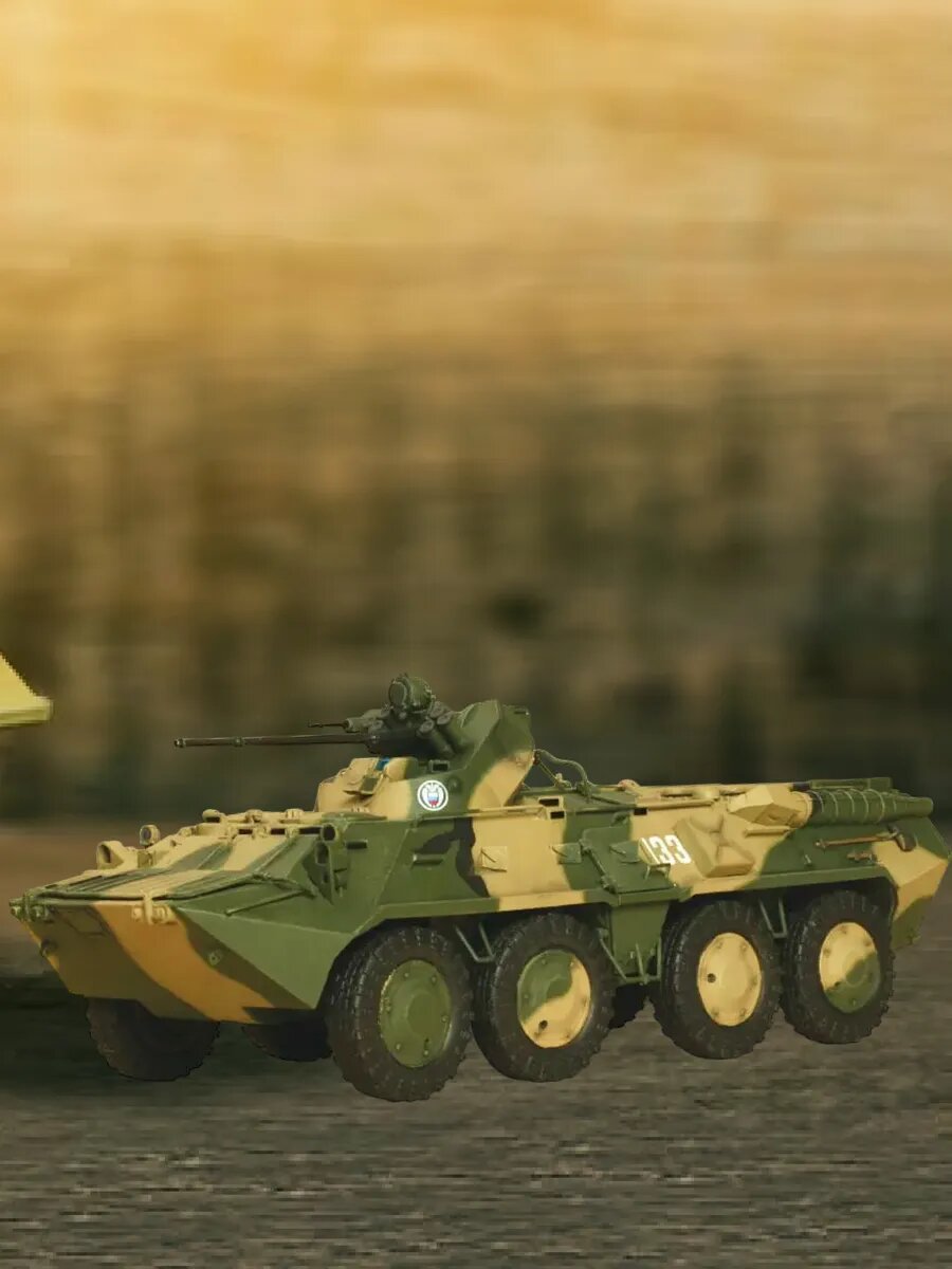 Сборная модель Российский бронетранспортер БТР-80А — фото 1