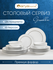 Набор Столовой Посуды Arya Elegant из фарфора, 24 пр. Jade Белый