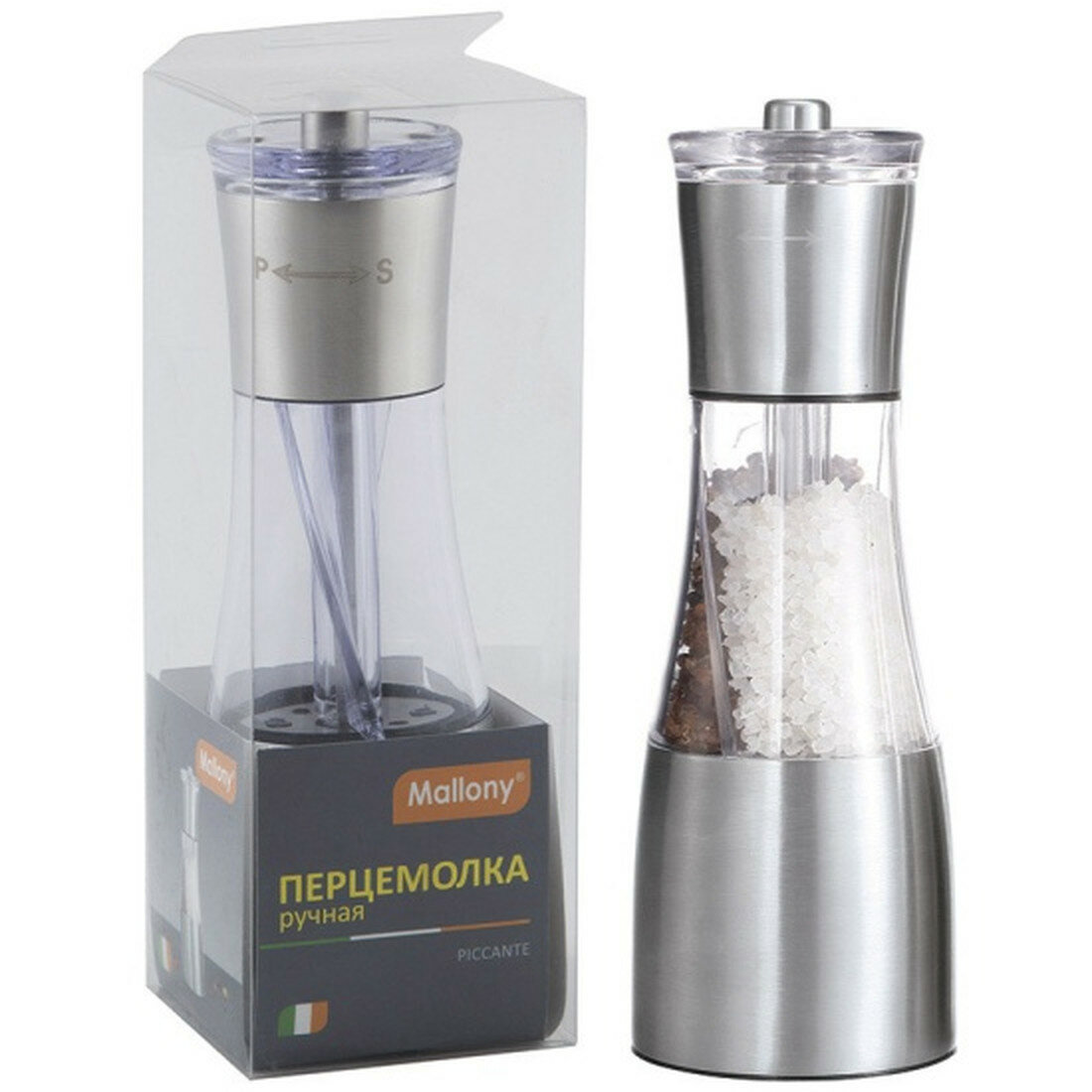Перцемолка ручная Mallony PICCANTE (003935) 66х195 см акрил нержавеющая сталь