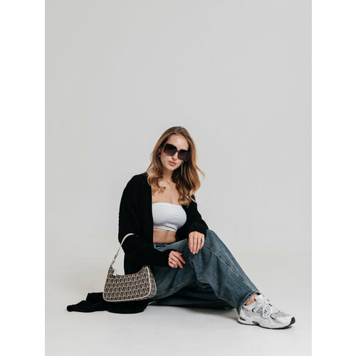 фото Кардиган world of estiya, размер oversize, , черный, черный