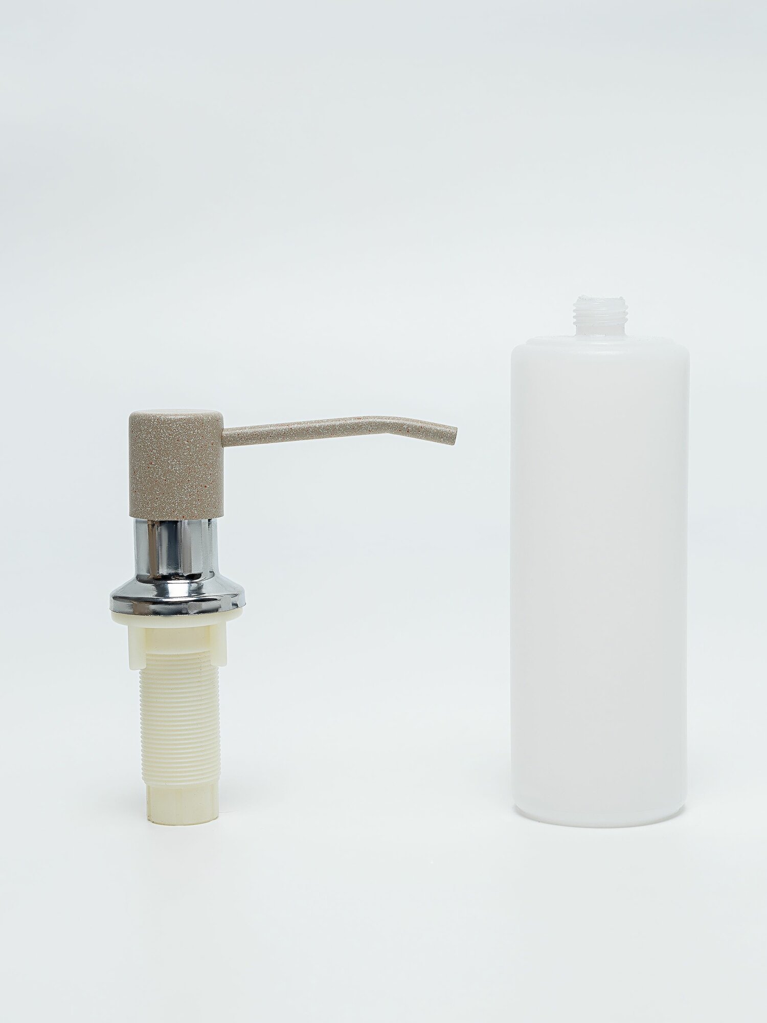 Дозатор для жидкого мыла / Диспенсер для моющего средства на кухню и в ванную песочный бежевый Grandex Aqua Classic 320 мл