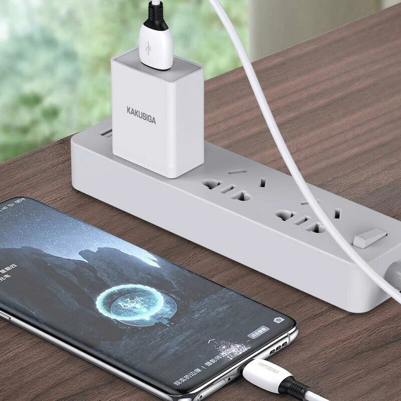 Кабель KAKUSIGA KSC-951, для быстрой зарядки, 3А, USB, Micro, IP, длина 1 м — фото 1