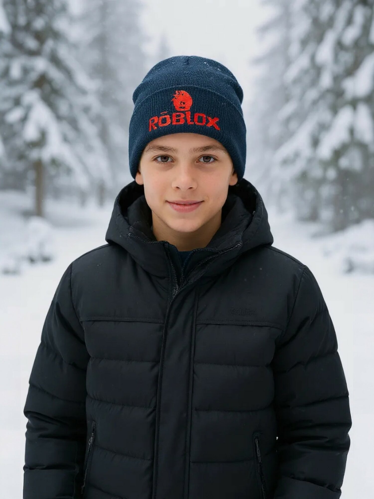 Шапка-бини МАМА В ТЕМЕ для мальчиков размер 50-56 синий