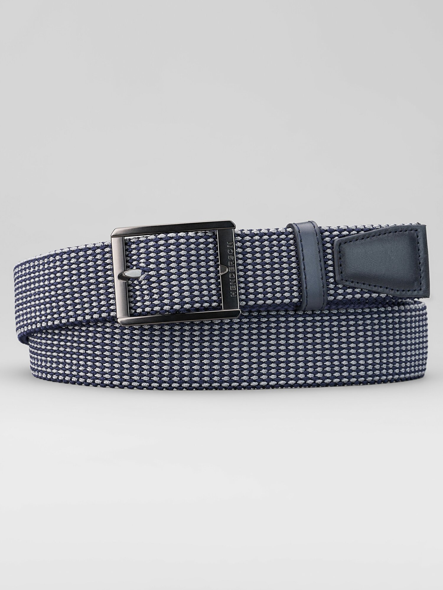 Ремень HENDERSON для мужчин, размер 105, серо-синий