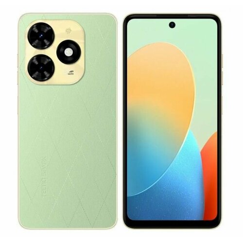 фото 6,56" смартфон tecno spark 20c 4/256 гб (spark_20c) 2023, зеленый
