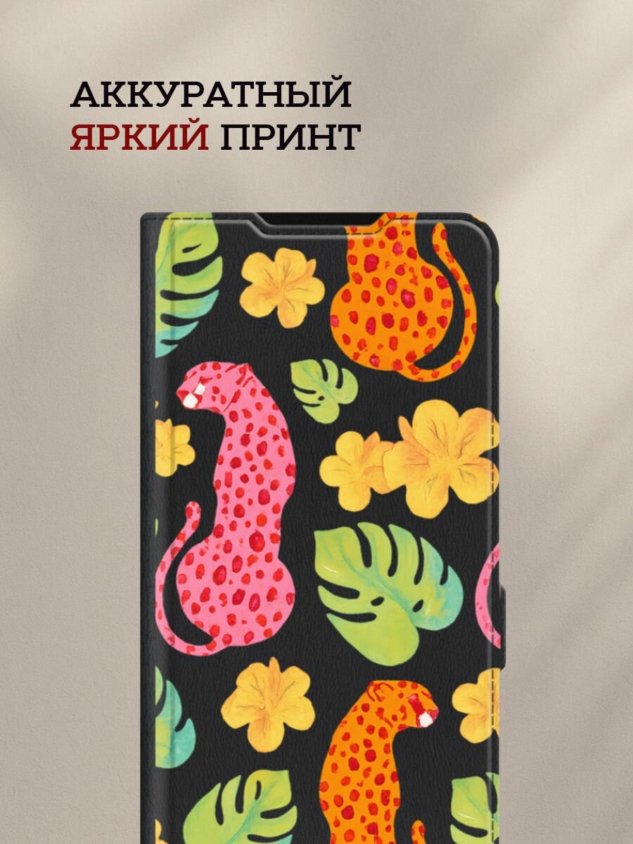 Чехол-книжка на Apple iPhone 15 Pro / Айфон 15 Про с принтом Экзотика — фото 1