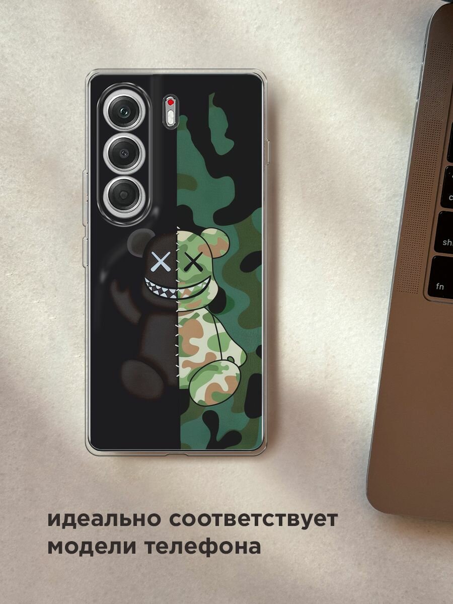 Чехол на Tecno Camon 40 / Текно Камон 40 с принтом "KAWS 23 февраля 1" — фото 1