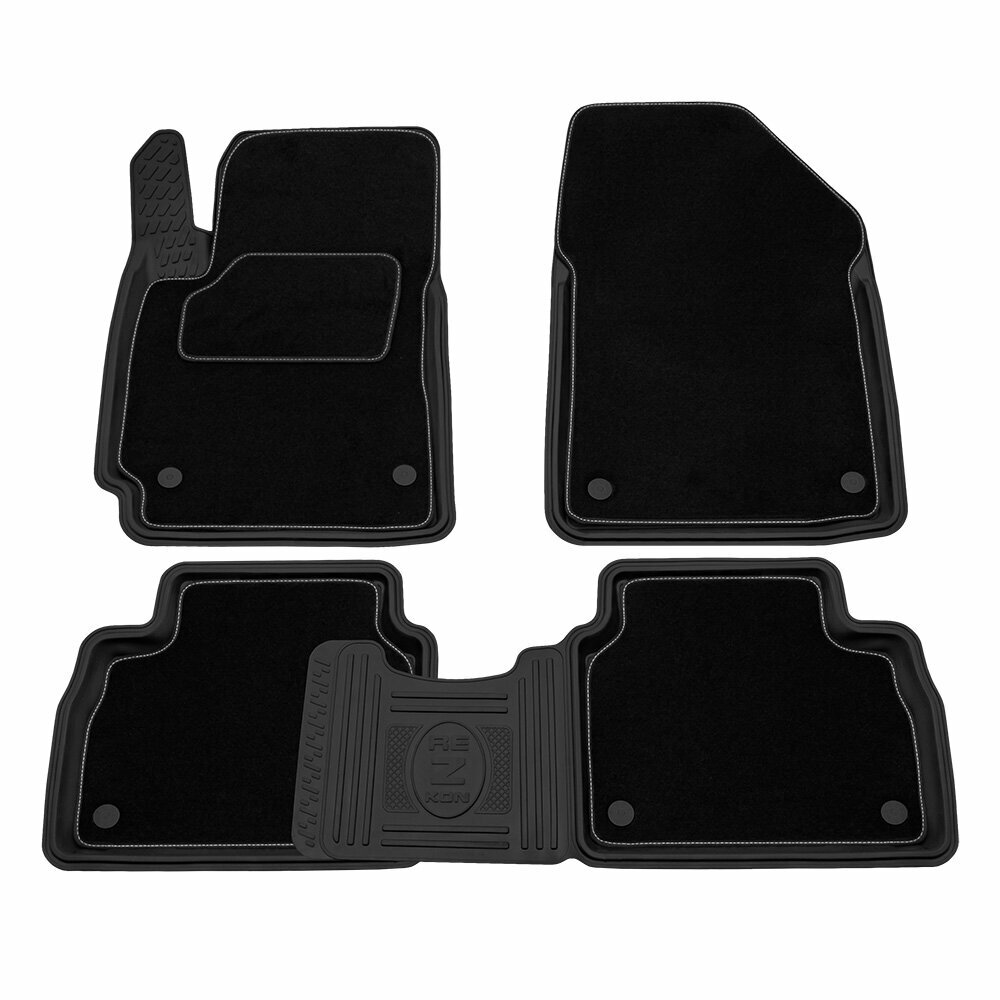 Коврики в салон резиновые с текстильными вставками Transformer для Hyundai Elantra (16-20),