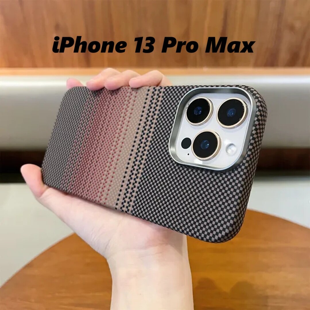 Чехол, для iPhone 13 Pro Max карбоновый, Classic, Free Airli