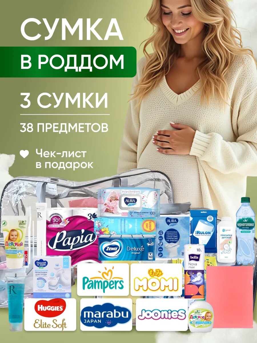 Сумка в роддом готовая с наполнением