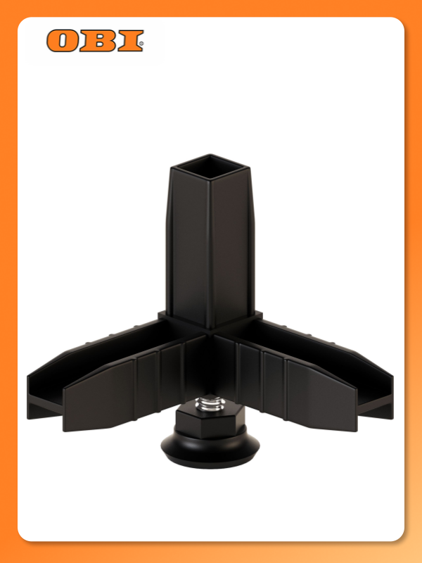 Коннектор найди 3  с регулируемой опорой  влагостойкий  черный