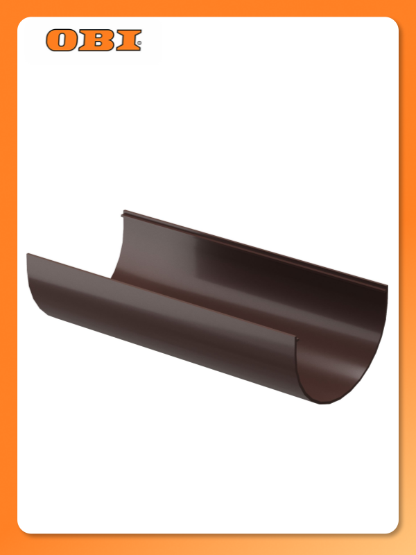 Желоб водосточный Docke 3M темно-коричневый ПВХ диаметр 120 мм