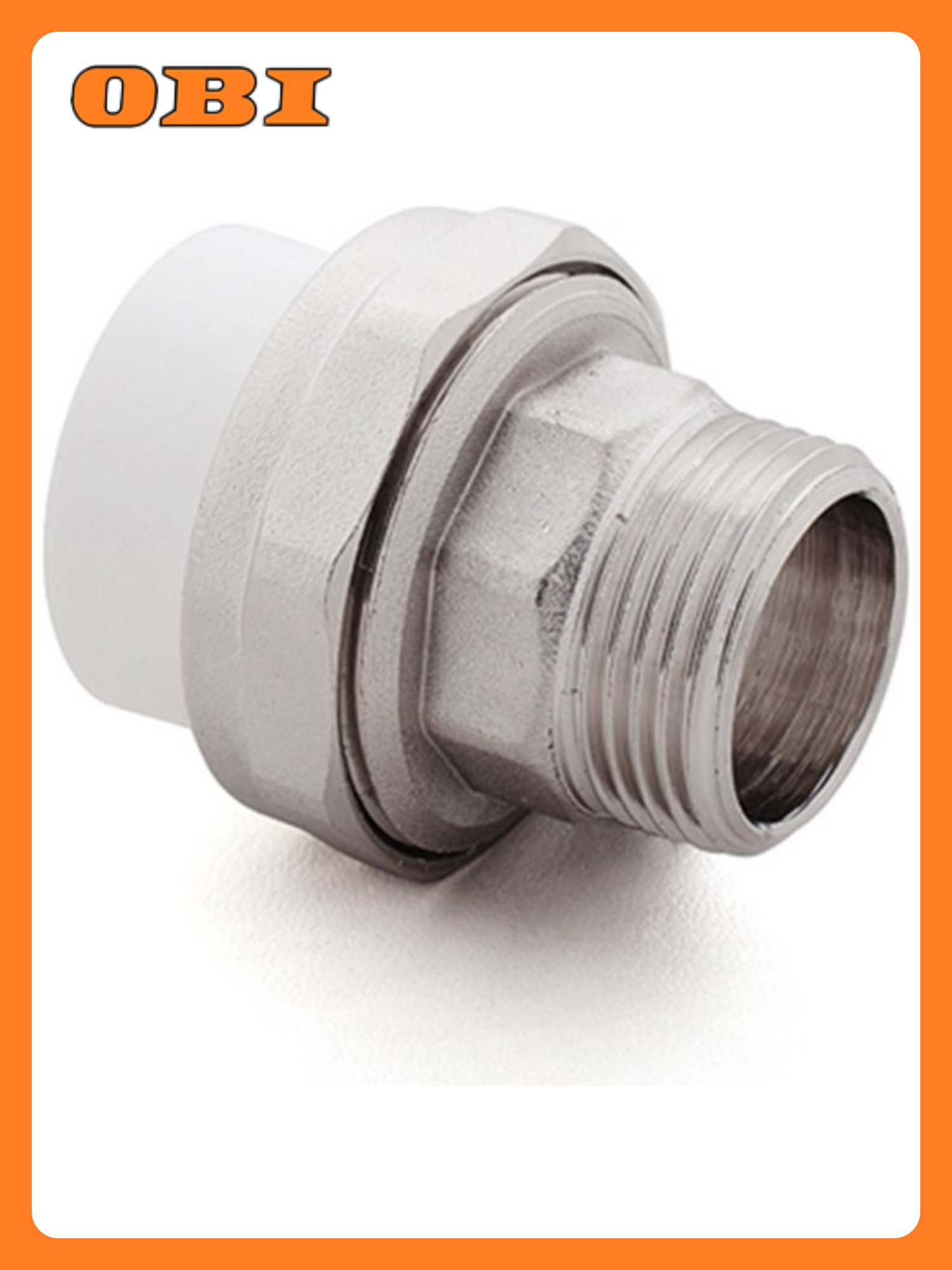 Муфта комбинированная разъемная (Американка) PPR наруж. резьба 20х1 белый RTP