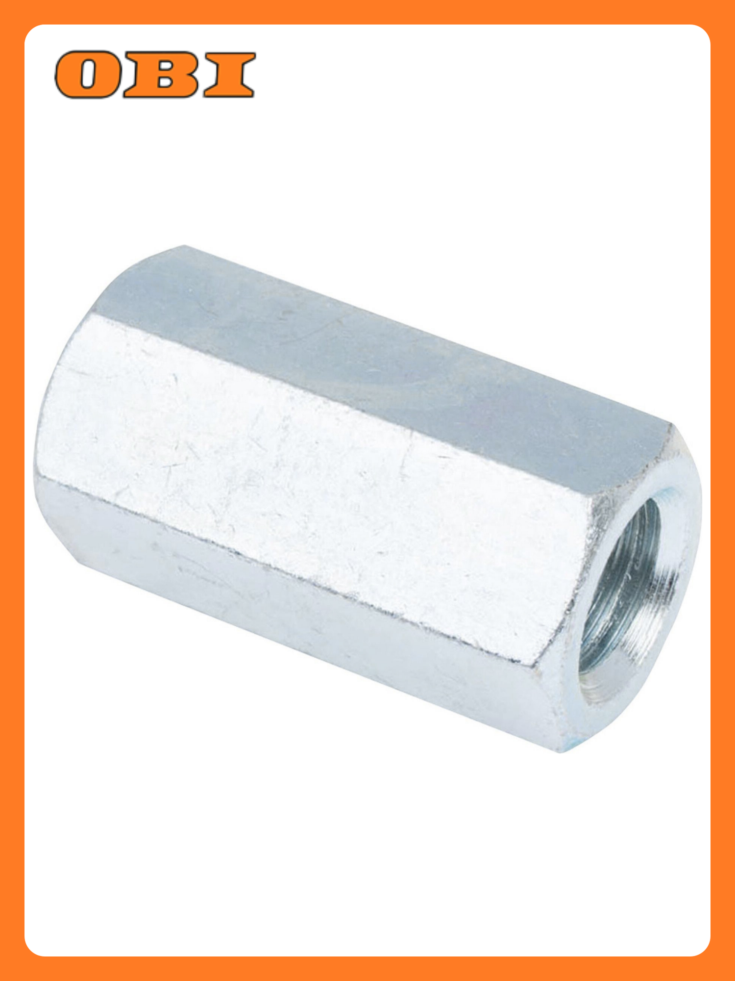 Гайка переходная Стройбат DIN 6334 сталь серебристая 1 шт