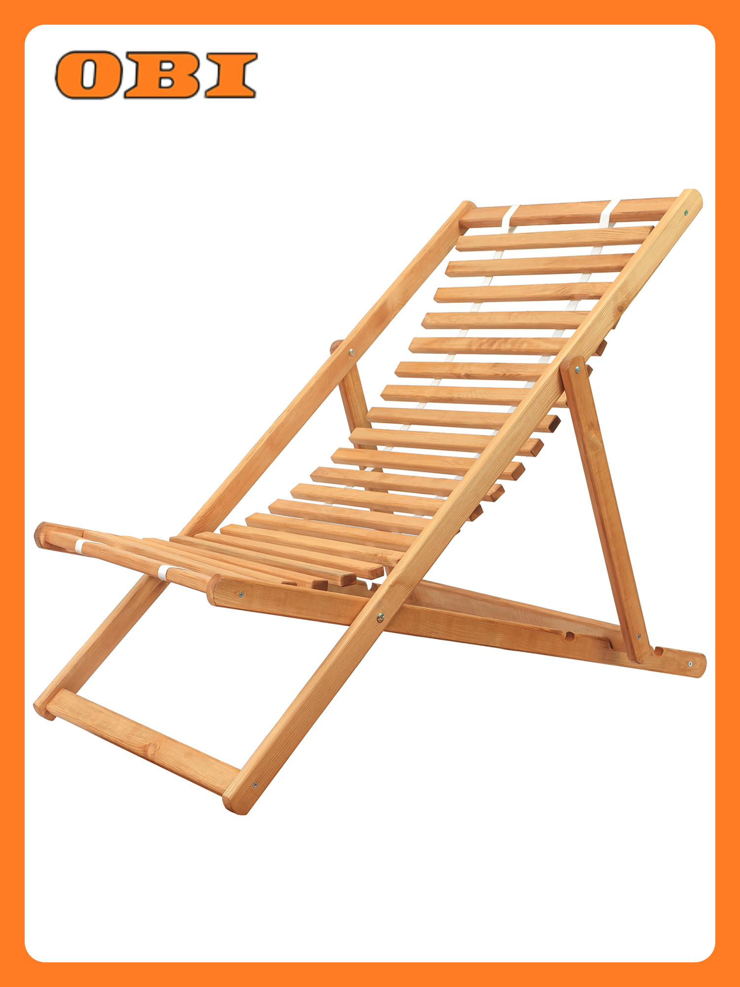 Кресло-шезлонг DYATEL сиденье из дерева сосна (цвет дуб) 130х60х80 см