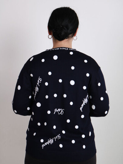 Свитер , размер OneSize, темно-синий — фото 1