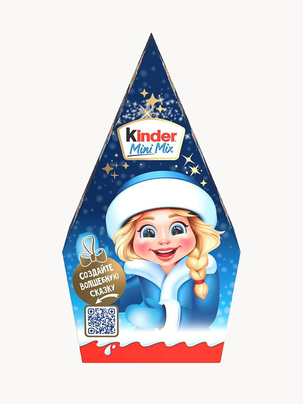 Новогодний сладкий подарок Kinder® Mini Mix (Микс) набор кондитерских изделий: шоколадное яйцо Kinder Сюрприз шоколад молочный Kinder шоколад молочный с молочно-злаковой начинкой Kinder Country 130 г