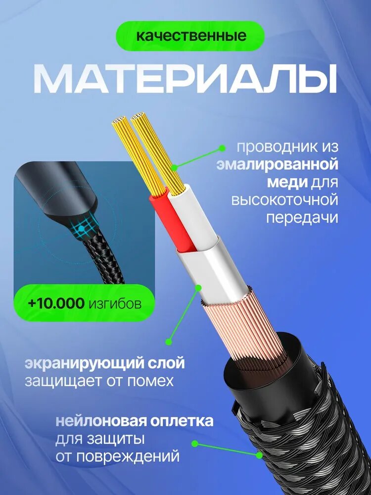 Кабель AUX ESSAGER, Lightning-miniJack, 3,5мм, тканевая оплётка, черный