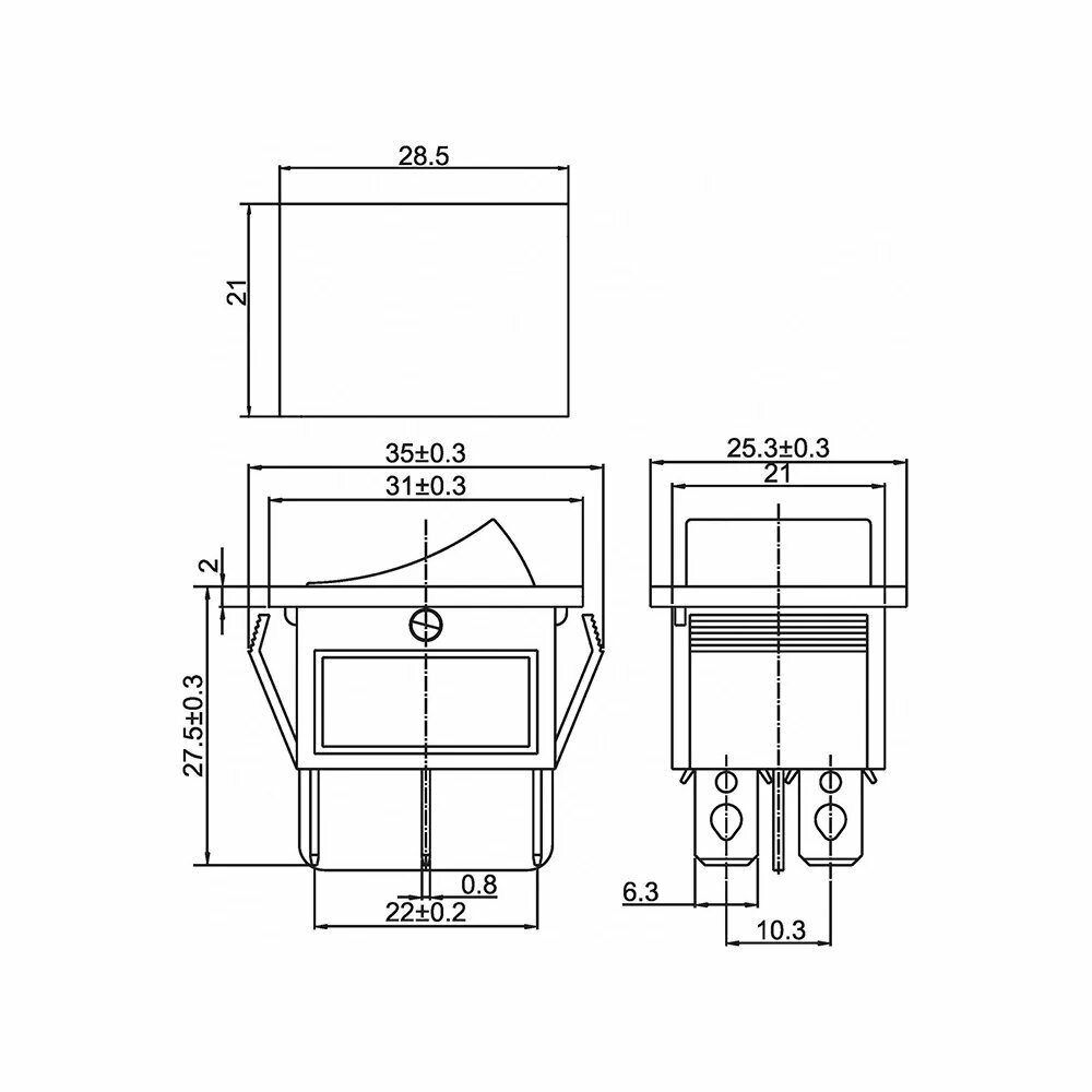 Клавишный, REXANT, выключатель REXANT 250V 15А (6с) ON-ON красный с подсветкой (RWB-506, SC-767) 36-2350-1, позиций — фото 1