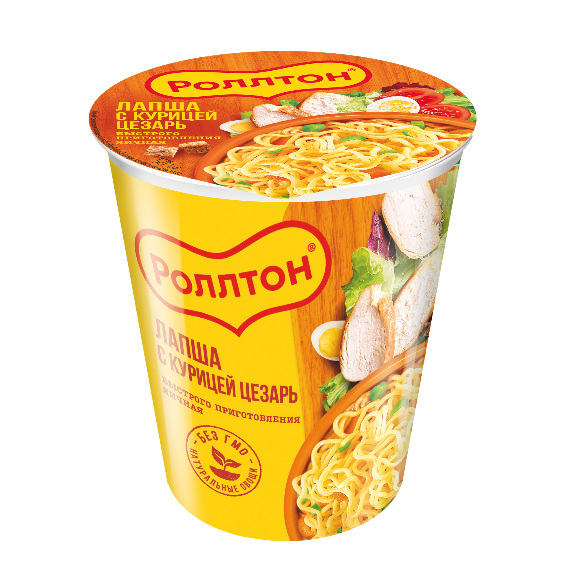 Rollton лапша быстрого приготовления с курицей Цезарь, 70 г