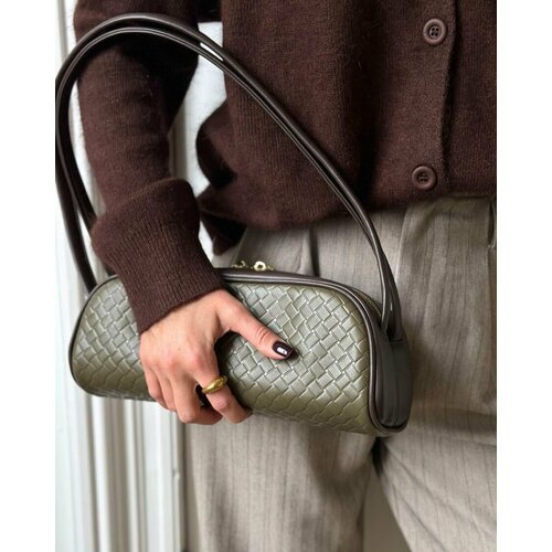 Сумка багет Beautiful Birds Alyssia фактура тиснение хаки 21024₽