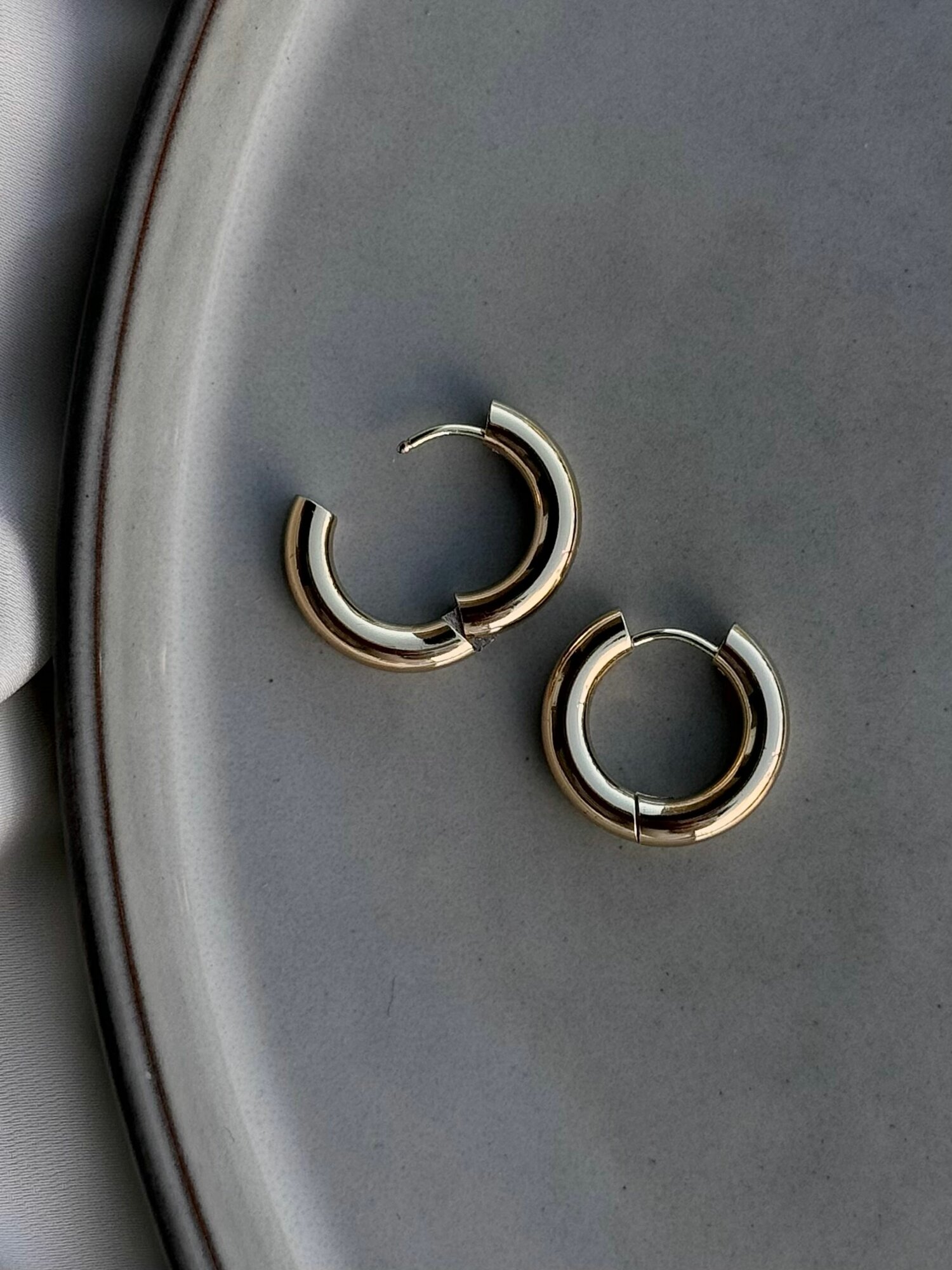 Серьги конго, размер 20 мм, золотистый — фото 1