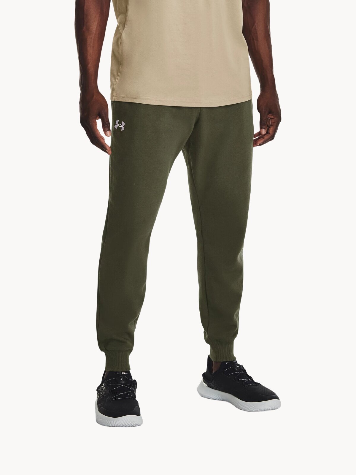 Брюки спортивные Under Armour Rival, размер L, темно-зеленый