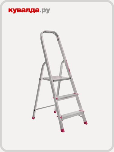 Изображение товара Стремянка стальная алюмет ZZ 403 оцинк 3-х ст. оцинк ступень