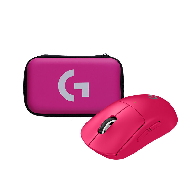 Игровая мышь Logitech G PRO X SUPERLIGHT Seam GPW 3 Generation, Electric Competition, black, GPW 3rd Generation Pink Mouse + Pink Storage Box