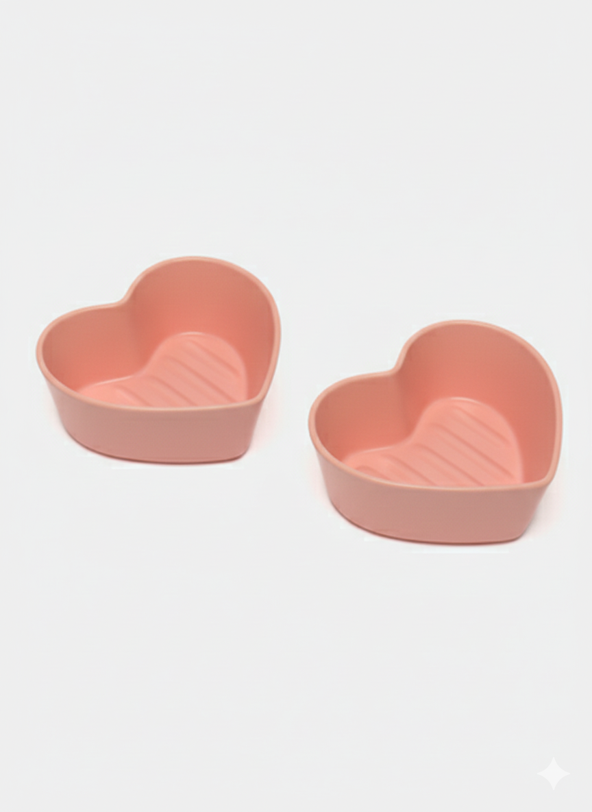 Форма для десертов GOLD "HAPPY KITCHEN", керамика, сердечки, 2 шт