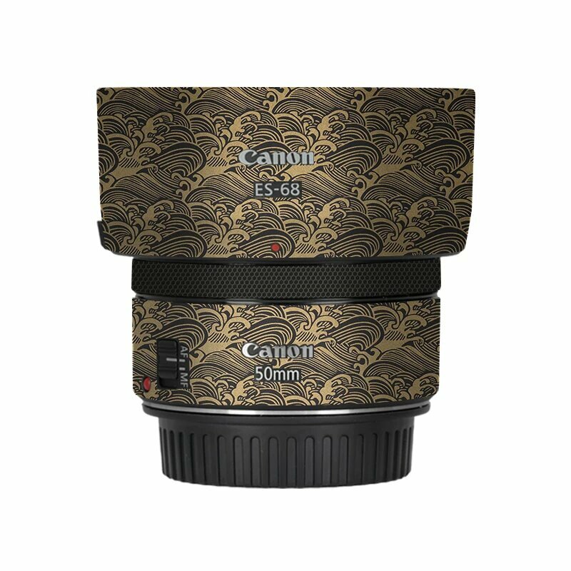 Объектив Canon EF50mm F1.8 STM с золотым покрытием в виде океанских волн для DSLR