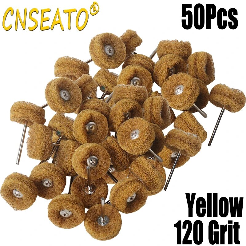 50шт полировальных колец CNSEATO 120 Grit желтые