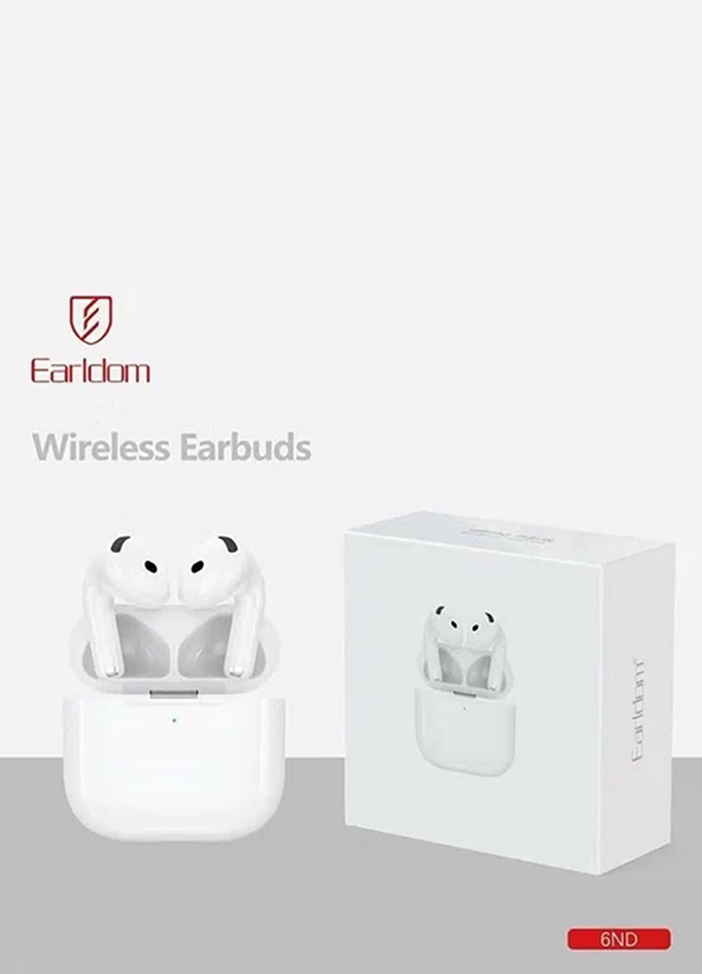 Наушники Earldom 6ND, беспроводные, AAC/SBC, LED-индикация, 10 м