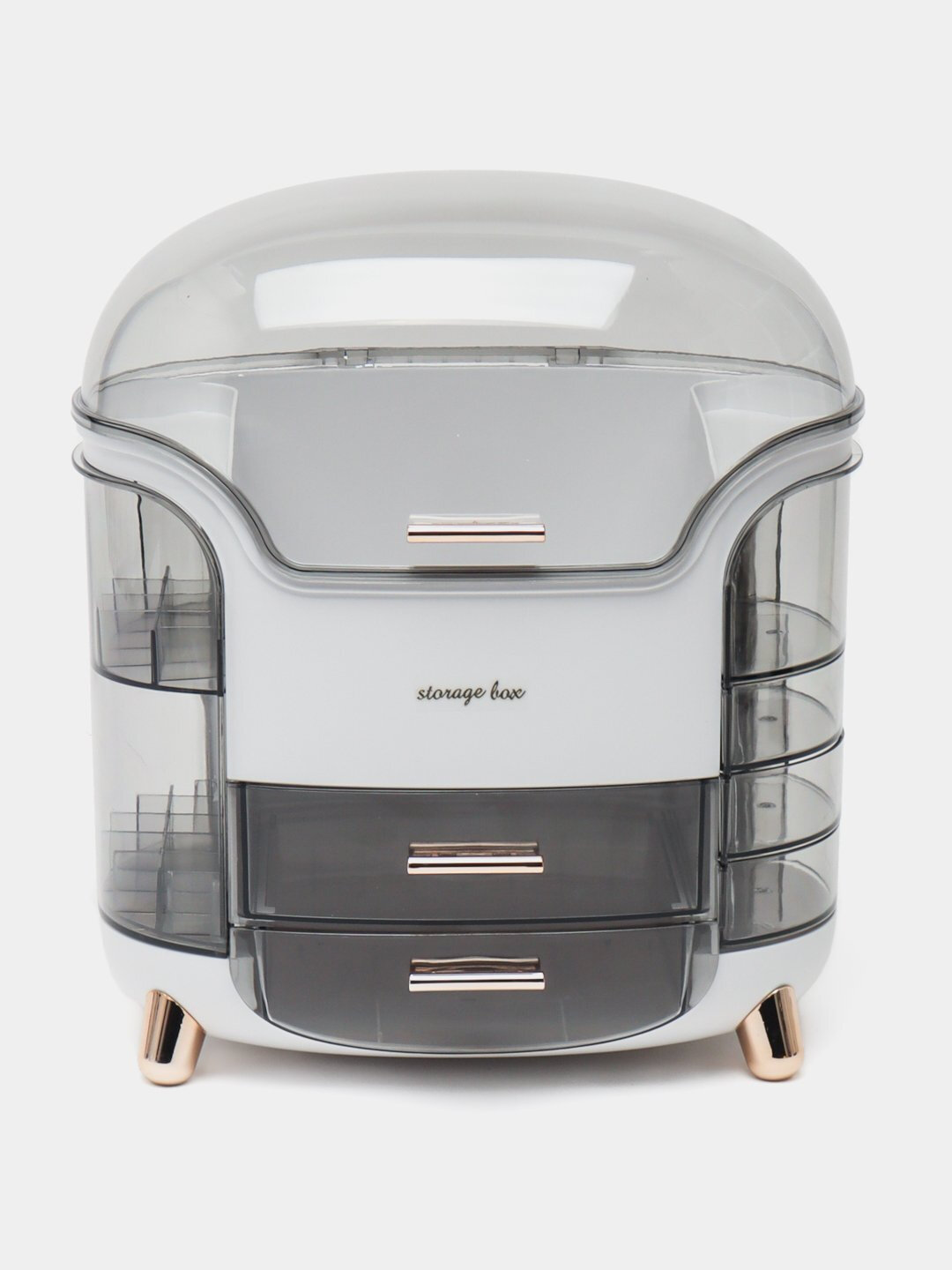 Многофункциональный органайзер для хранения косметики, аксессуаров и мелких предметов, создающий порядок на вашей полке — фото 1