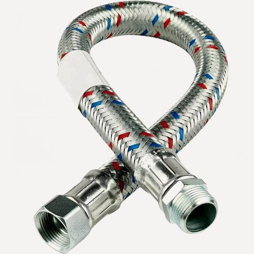 Изображение товара Гибкая подводка для воды Гигант 1" 120 см г/ш (нерж. сталь) TST