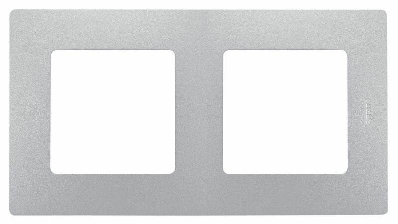 Рамка 2-м Etika алюм. IEK 672552