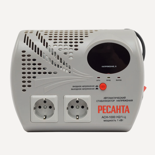 Изображение товара Стабилизатор напряжения Ресанта АСН- 1 000 Н2/1-Ц, 1 кВт, серый