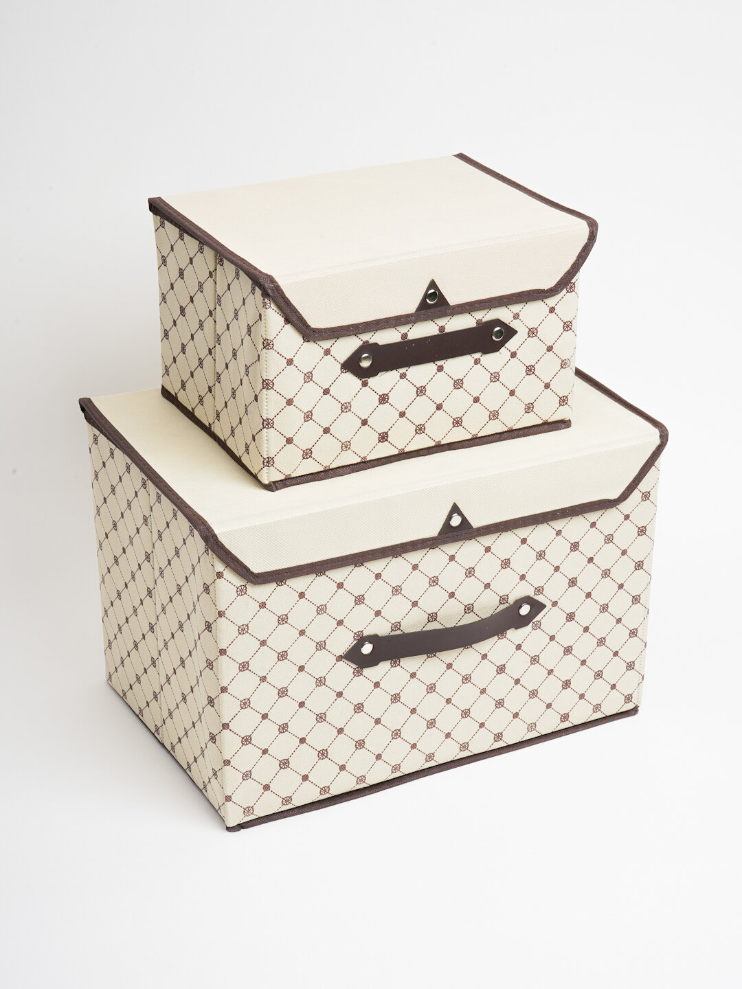 Коробка для хранения, складная, текстильная, жёлтая, с крышкой, 2шт