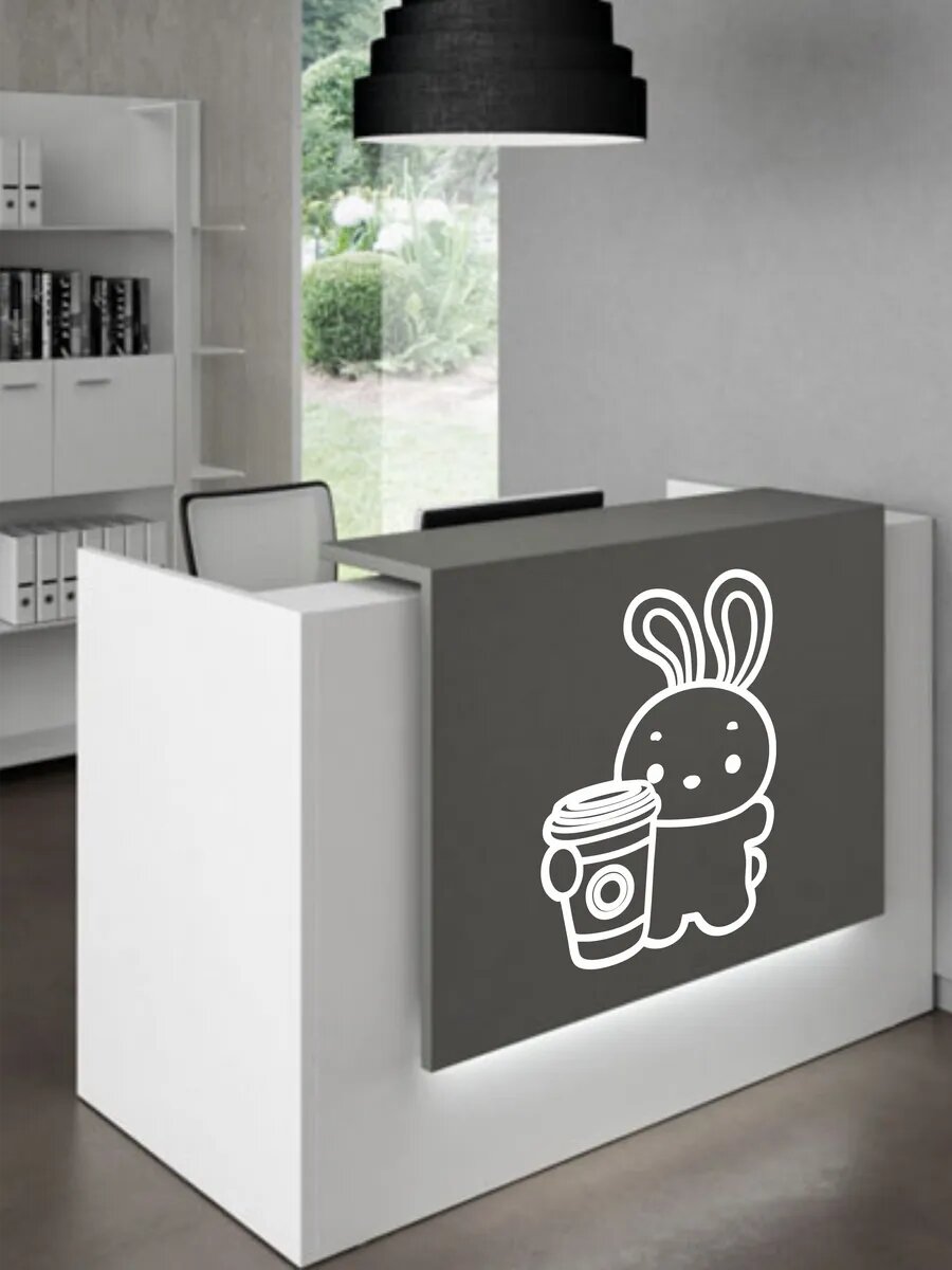 Наклейка Зайка и кофе — фото 1